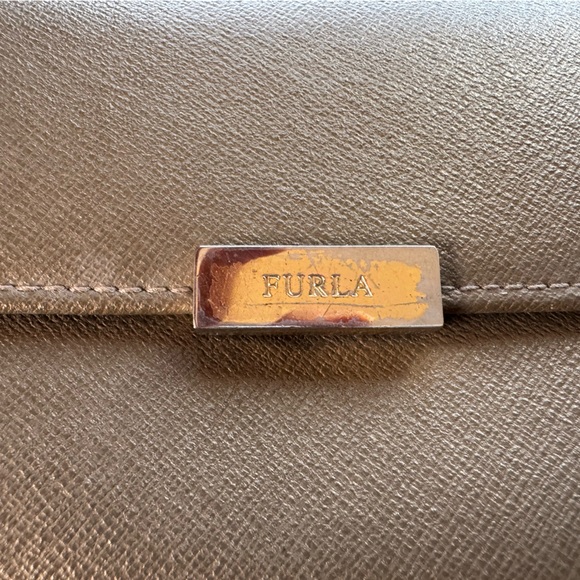 FURLA Long Flap-Style Continental Gold Tone Saffiano Leather Wallet - Picture 2 of 16